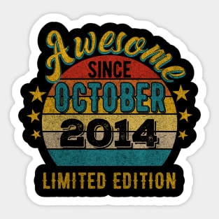 7 Year Old 7th Birthday Design for October 2014 born Limited Edition Legend BDay Gift Sticker